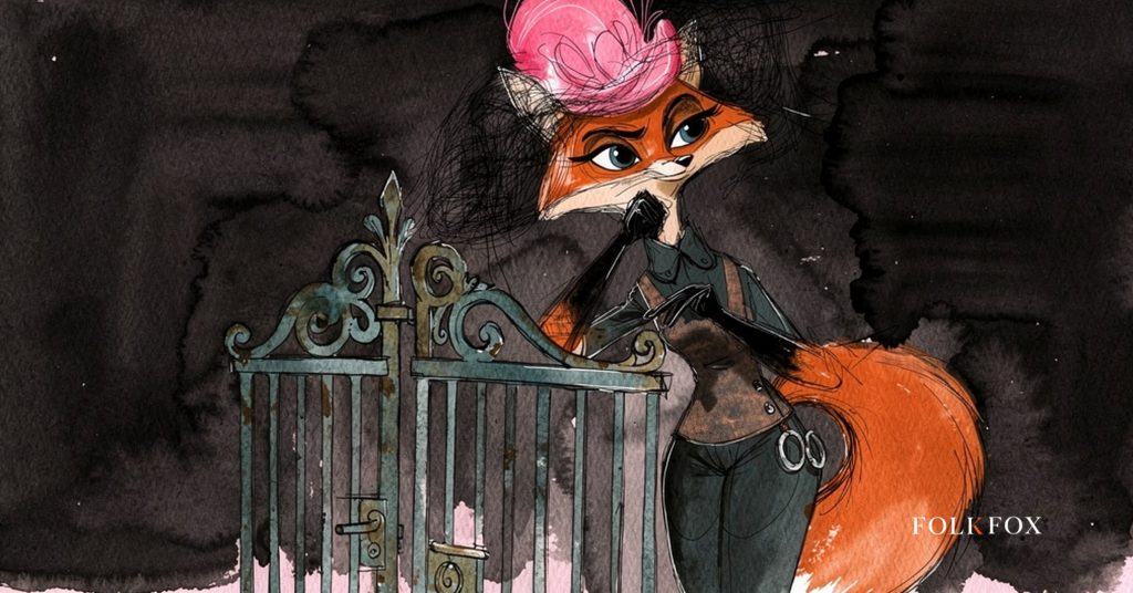 A wary ink-drawn fox watches a high street gate swing shut, illustrating councils gaining a veto over new betting shops