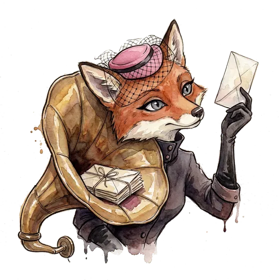 A watercolour fox holds an envelope to the light beside a gramophone horn, the ai washing verdict in one picture: the listener was a mailing list A watercolour fox holds an envelope to the light beside a gramophone horn, the ai washing verdict in one picture: the listener was a mailing list
