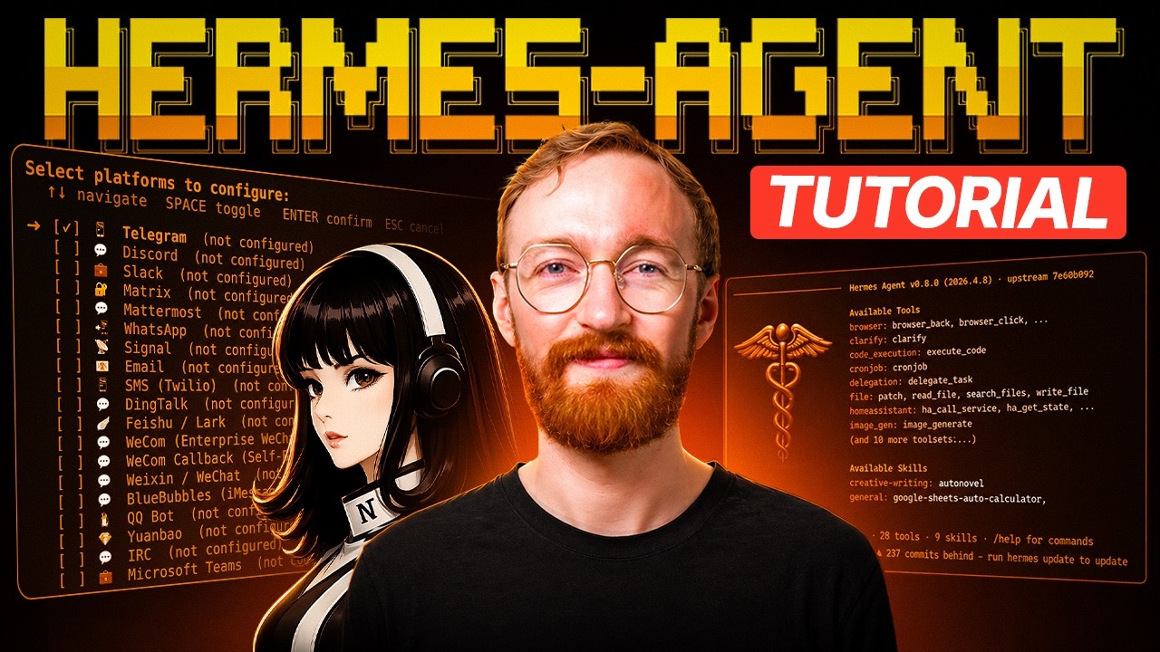 Poster frame for a step-by-step setup tutorial for an open source ai agent