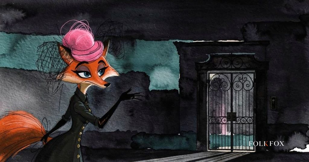 A wary fox studies a padlocked betting terminal beneath torchlight, illustrating illegal sports betting enforcement