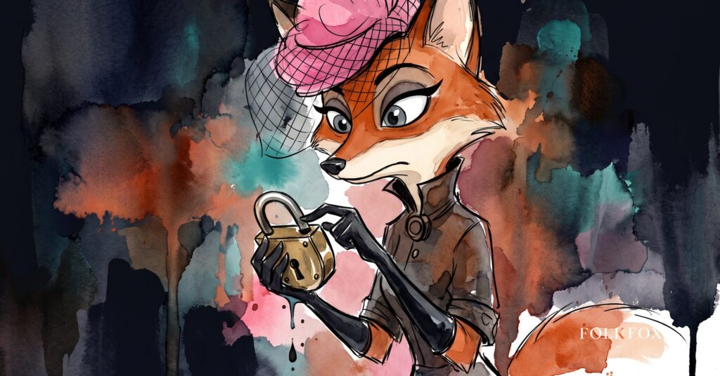 known exploited vulnerabilities, a fox guarding a padlock in dense undergrowth while larger shapes pass safely by