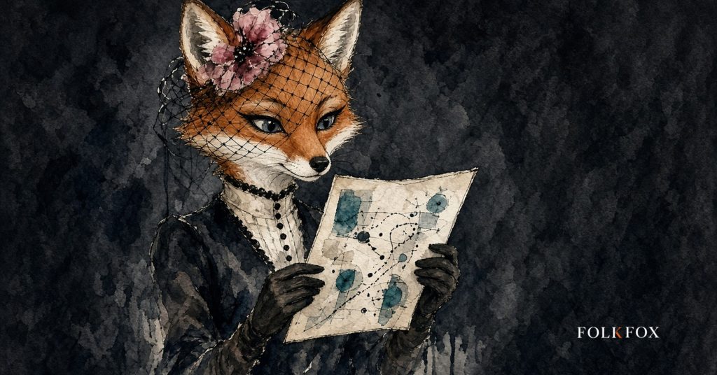 A fox aligning a compass to a framework grid, illustrating nist compliance
