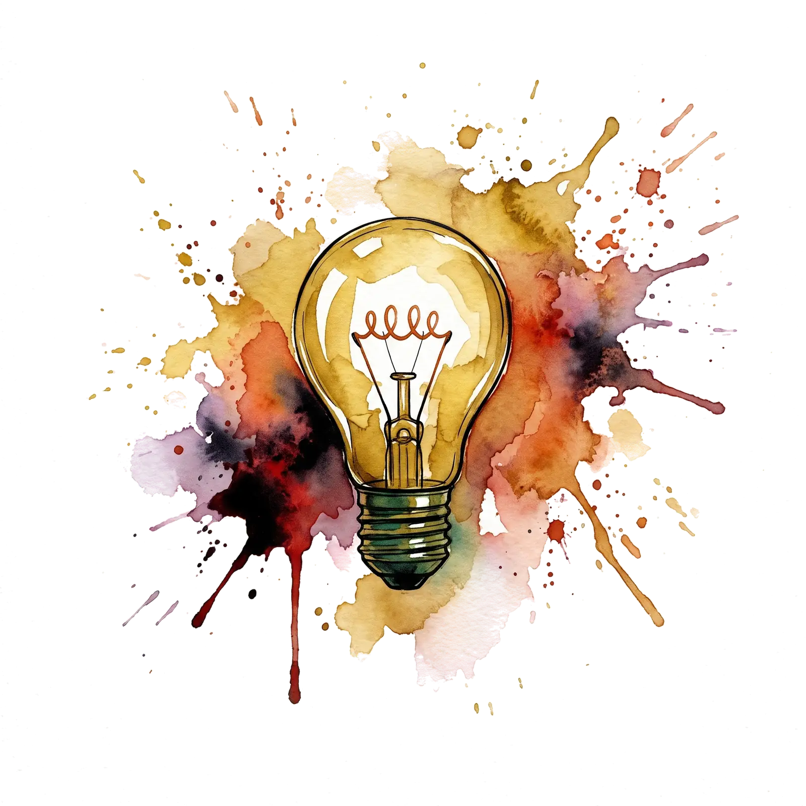 Watercolour lightbulb emblem for Smart campaigns