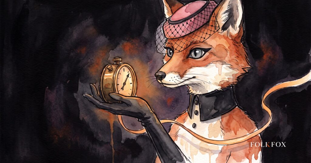 An ink-drawn fox reading a brass meter, an image for ai agent governance and the cost of autonomous agents