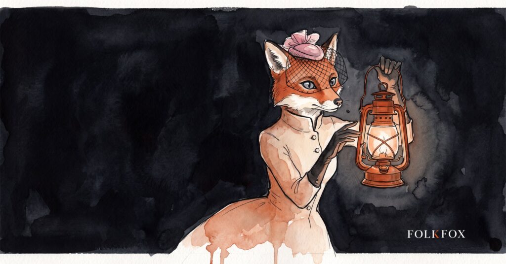 A keen fox circling a brass clock for cybersecurity marketing CRA clock reporting