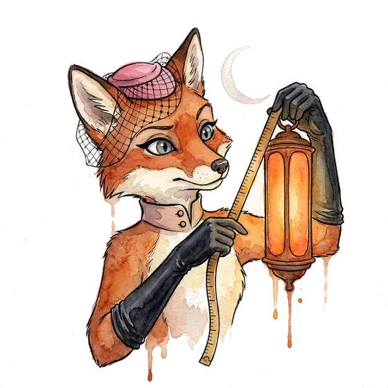 watercolour fox measuring a glowing lantern with a tape, illustrating how to read Claude Opus 5.5 benchmark claims