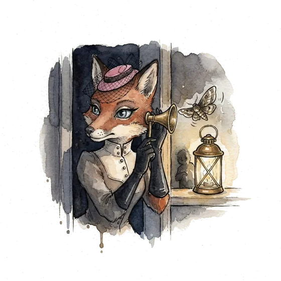 A watercolour fox listening at a dark doorway with an ear trumpet, a picture of the cyber threat landscape and its loud and quiet dangers A watercolour fox listening at a dark doorway with an ear trumpet, a picture of the cyber threat landscape and its loud and quiet dangers