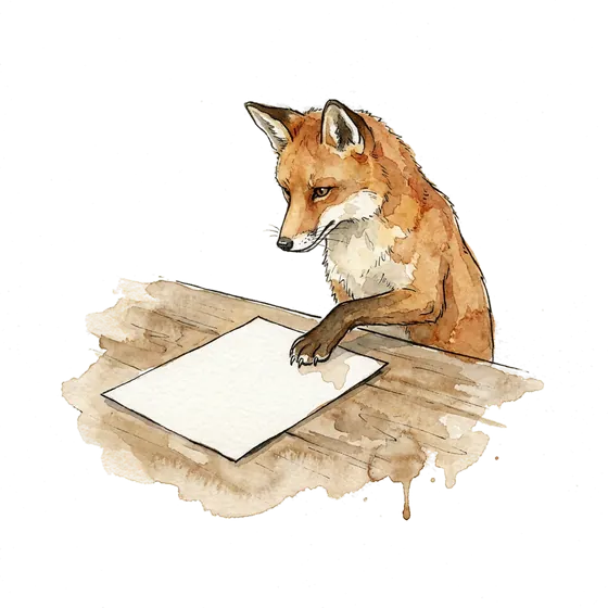 medical device marketing agency guidance on breach disclosure: an ink-drawn fox sliding a single page face down across a desk, careful rather than furtive medical device marketing agency guidance on breach disclosure: an ink-drawn fox sliding a single page face down across a desk, careful rather than furtive