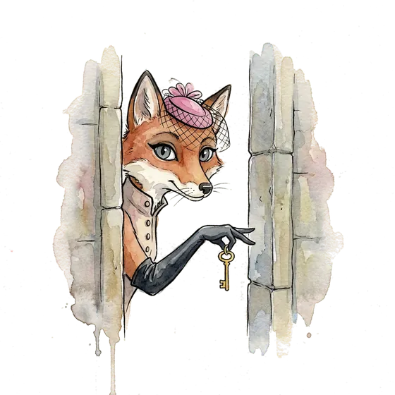 A fox illustrating crypto exchange marketing and a fast-tracked VIP trader crossing to a rival platform, from the folkfox web3 brief