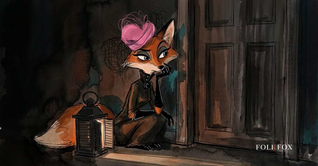 A fox listens beside a shuttered lantern, a quiet picture for a third party data breach at a state testing contractor