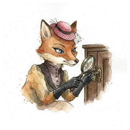A watercolour vixen checking an old cabinet latch, an illustration of the review behind an EPSS score A watercolour vixen checking an old cabinet latch, an illustration of the review behind an EPSS score