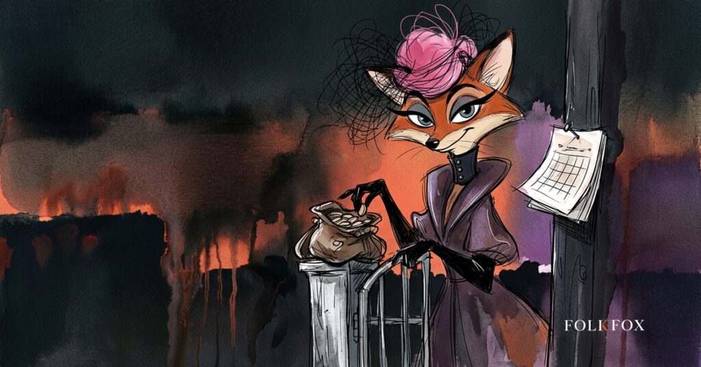 A watercolour fox waits at a narrow gate with a small satchel of coins, a picture about a virtual asset service provider and a three-month deadline